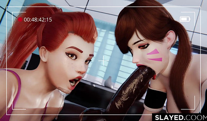 Brigitte and D.va sharing my monster black cock