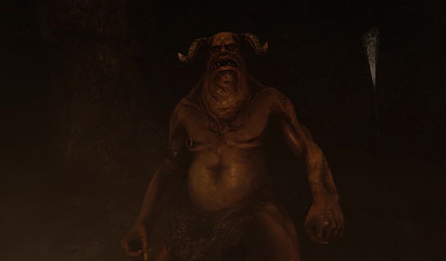 Slutty 3D Aela feels monster cocks in her belly