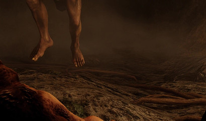 Slutty 3D Aela feels monster cocks in her belly