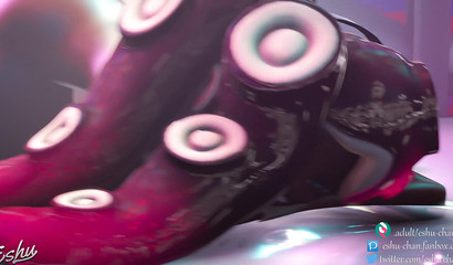 Cute 3D hottie banging squid chick