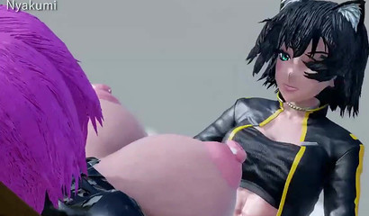 Delicious 3D hottie riding massive Futa cock