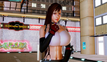 Tifa Lockhart gets a big belly after doggystyle