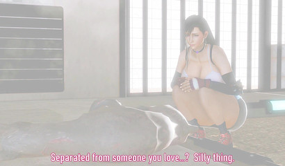 Tifa Lockhart gets a big belly after doggystyle