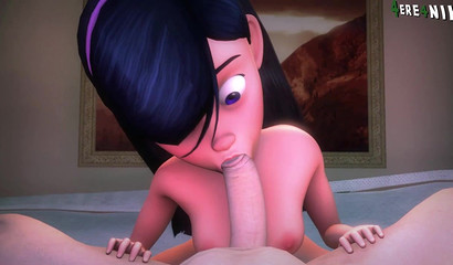Violet Parr sucks daddy's dick in secret from mom, 3d porn The Incredibles