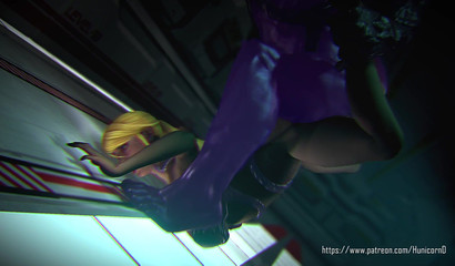 Samus Aran vs a ferocious fuck monster