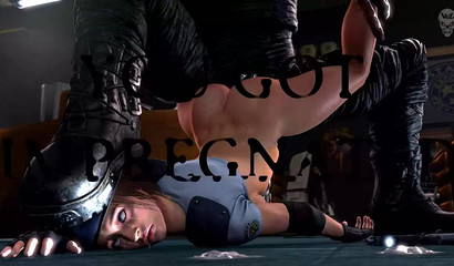 Poor Jill Valentine getting raped by a monster
