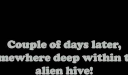 Samus Aran drilled by the wild alien