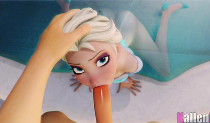 Princess from the Frozen movie Elsa gives me world-class BJ