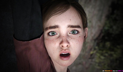 Innocent Ellie touches herself in 3d solo