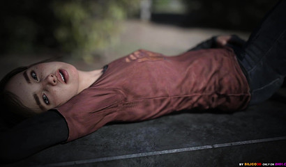 Innocent Ellie touches herself in 3d solo