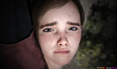 Innocent Ellie touches herself in 3d solo