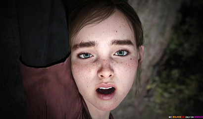 Innocent Ellie touches herself in 3d solo