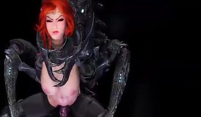 Egg laying arachnid captures a human female