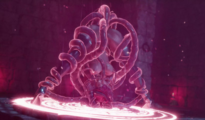 Tentacle monster from Gifdoozer masturbates anally