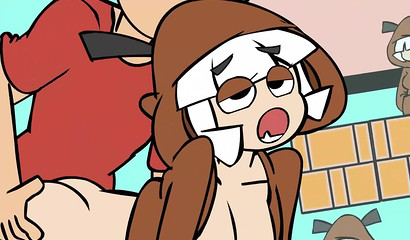 This busty tart likes it rough and sloppy