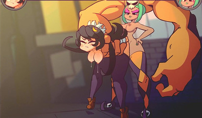 Curvy cartoon hottie gets boned by Funatari doll