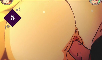 Curvy cartoon hottie gets boned by Funatari doll