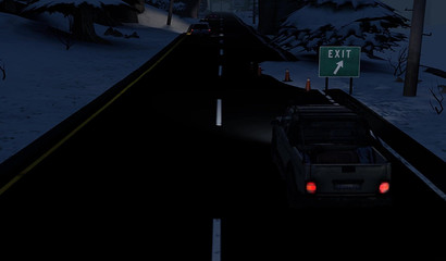 Lara Croft masturbates in a car in a traffic jam