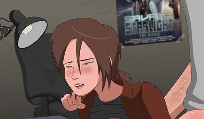 One big creampie for Ellie the office slut