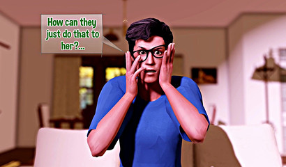 Lonely MILF masturbating while watching hardcore porn