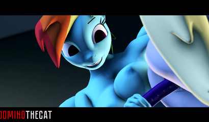 Futanari with a horse cock banging a lustful chick 3D