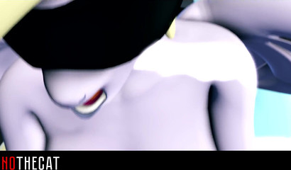 Futanari with a horse cock banging a lustful chick 3D