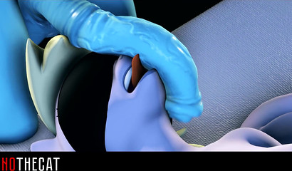 Futanari with a horse cock banging a lustful chick 3D