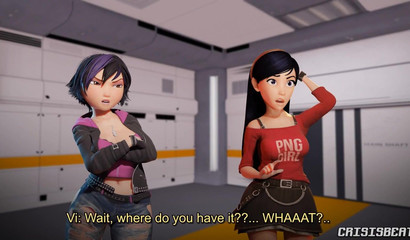 Two young lesbians from Incredibles double dildo fuck