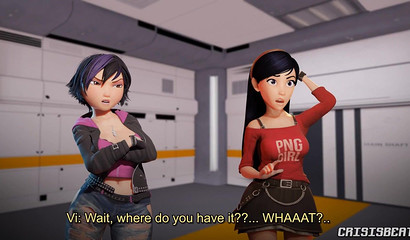 Two young lesbians from Incredibles double dildo fuck