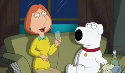 Lois Griffin and a doggy finding cummon grounds
