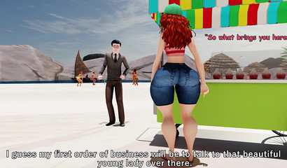 Curvy stunner from Sims 4 taking a dick for a ride