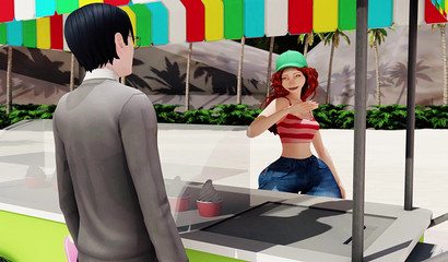 Curvy stunner from Sims 4 taking a dick for a ride