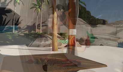 Curvy stunner from Sims 4 taking a dick for a ride