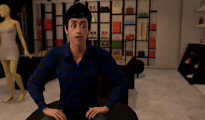 Busty mom sucks son's cock on her knees and jerks off the second cock