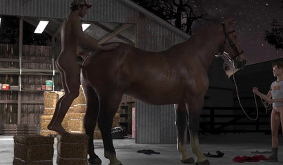 Beautiful stallion getting fucked by his anime horseman