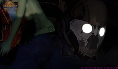 Overwatch characters having fun in a strip club