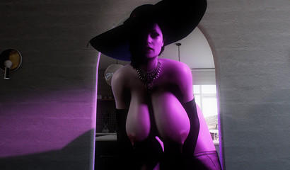 Lady Dimitrescu from Resident Evil showed her big boobs