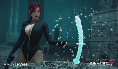 Monster pussy licking redhead beauty with big tits