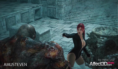 Monster pussy licking redhead beauty with big tits