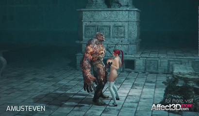 Monster pussy licking redhead beauty with big tits