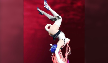 The monster rapes a young girl with her long tentacles