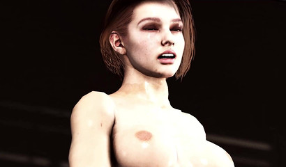 Lesbian sex of two girls from Resident Evil