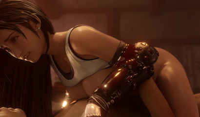 Group sex with animated beauties from Final Fantasy game