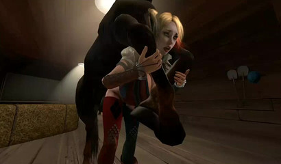 Horse Huge Cock Fucks Futanari Harley Quinn (Batman)