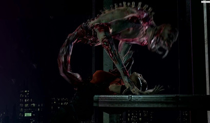 Dead Ellie Langford gets dicked by a scary monster