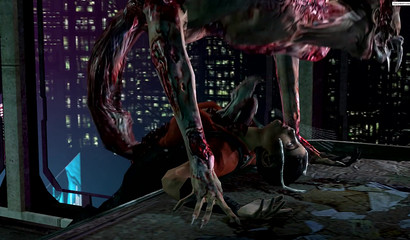 Dead Ellie Langford gets dicked by a scary monster