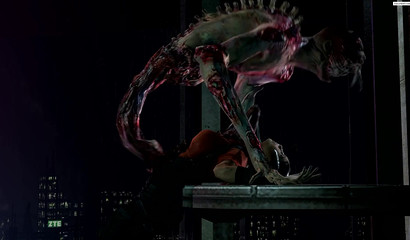 Dead Ellie Langford gets dicked by a scary monster