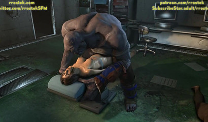 Bound & naked Lara Croft gets fucked by Coach and Cyclop