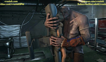 Bound & naked Lara Croft gets fucked by Coach and Cyclop