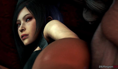 Ada Wong gets a huge 3D cock up her big ass
